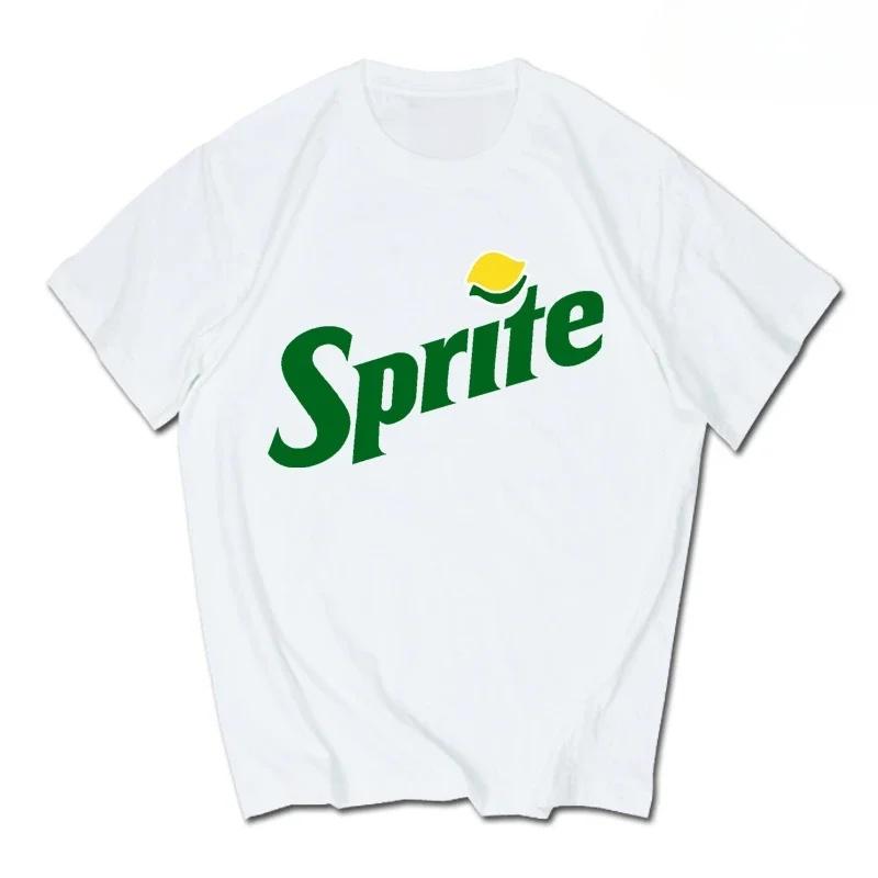 2026Summer New Trendy Brand INS Pepsi Cola Joint Tshirt Sprite CocaCola Unisexs and Unisexs Loose Cotton Couples Short Sleeves