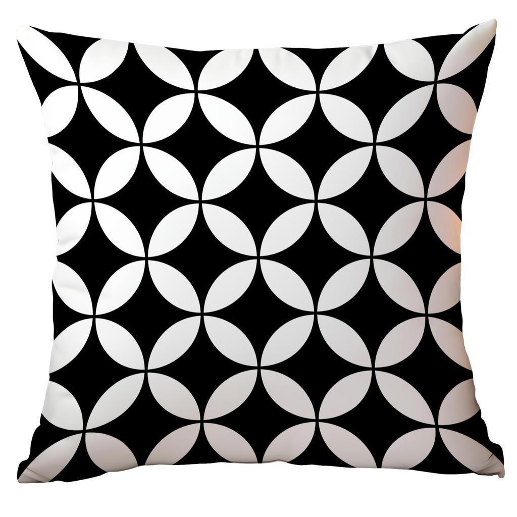 Polyester Colorful Geometric Pillow Case Combination Home Sofa Cushion Pillow Case