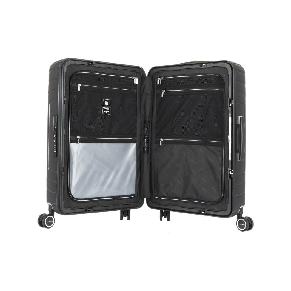 SAMSONITE Пластиковый Дорожный Чемодан Багаж 20 дюймов, 24 дюйма, 28 дюймов Унисекс Черный QA7-090