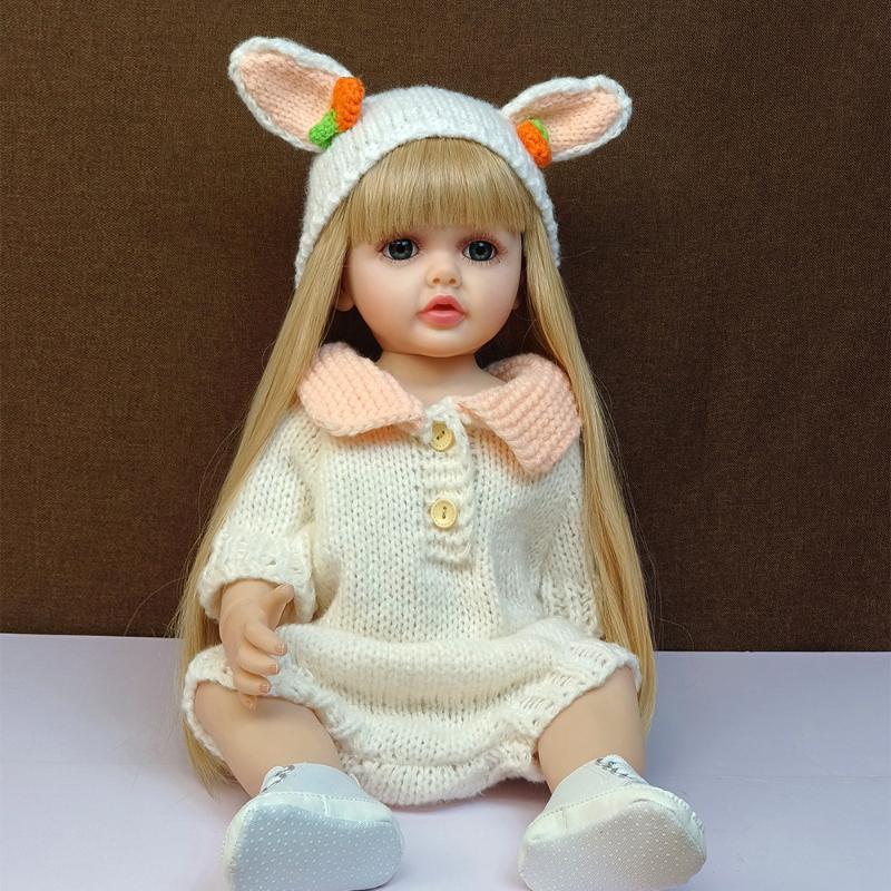 22 Inch Fantasy Toddler Reborn Doll Betty 55cm Silicone Full Body Waterproof Newborn Babies Doll Lifelike Baby Toy Dolls for Girls Kid Holiday Present