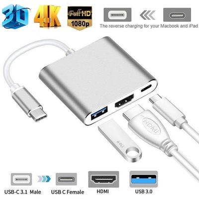 Адаптер 1080P Type C USB-концентратор Type C с разъемом Type-C и портом зарядки HDMI/USB 3.0/USB C 3.1 для MacBook Huawei