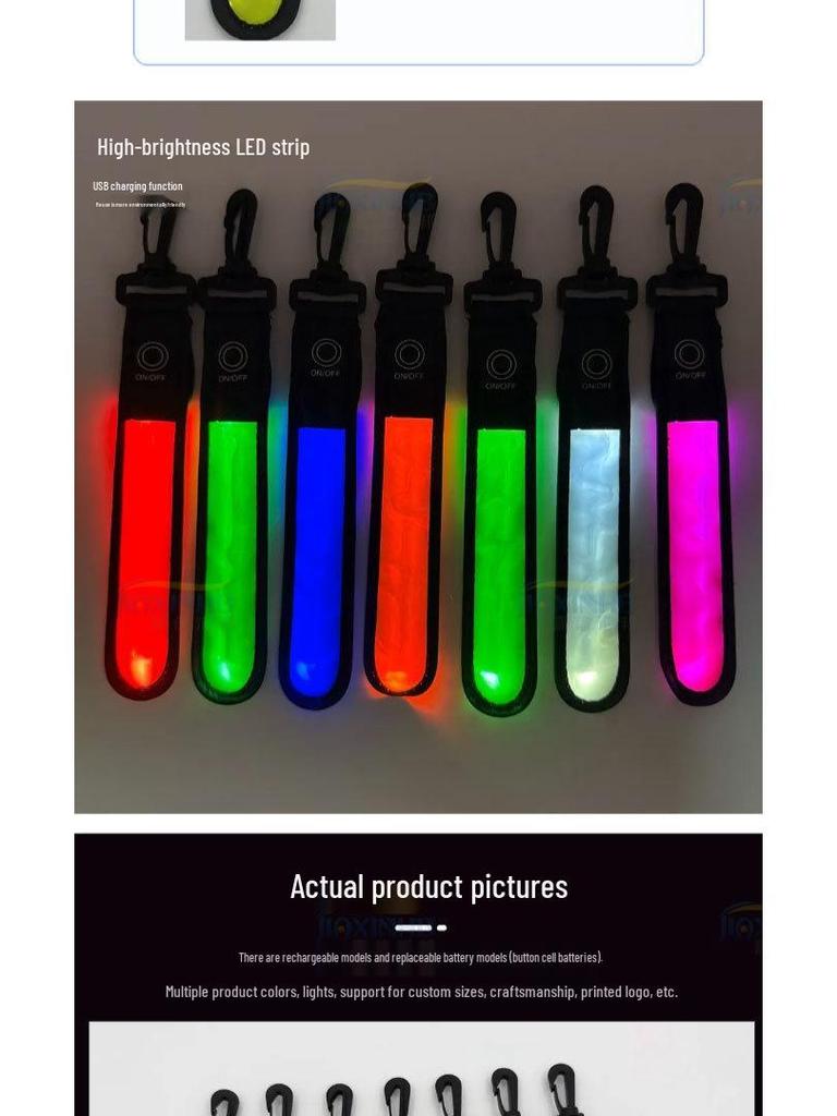 Светодиодный мигающий сигнальный фонарь для рюкзаков - Светоотражающий предупреждающий кулон для улицы