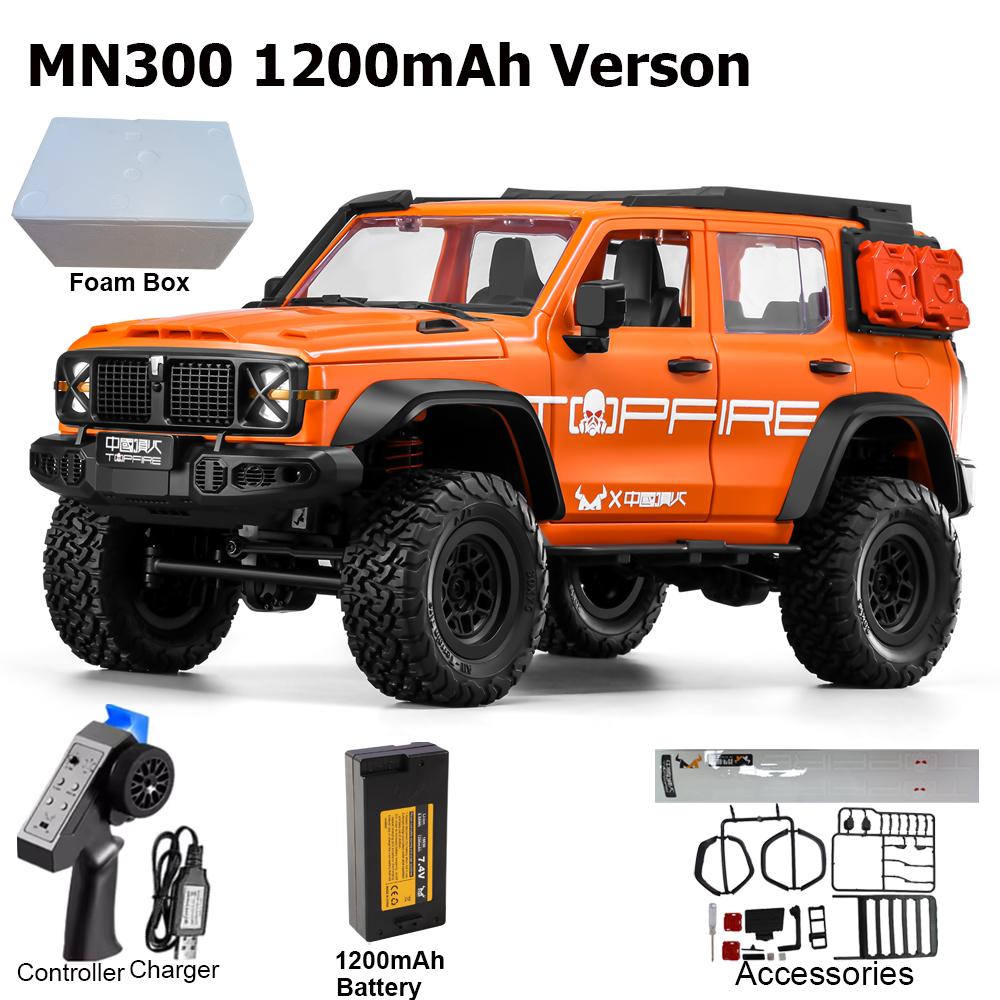 MN300 1/12 Радиоуправляемый автомобиль 2,4G Автомобиль с дистанционным управлением Внедорожный Скалолазание 4WD RC Гусеничный Трактор со светодиодным светом 60 минут работы Радиоуправляемая игрушка В качестве хобби Подарок