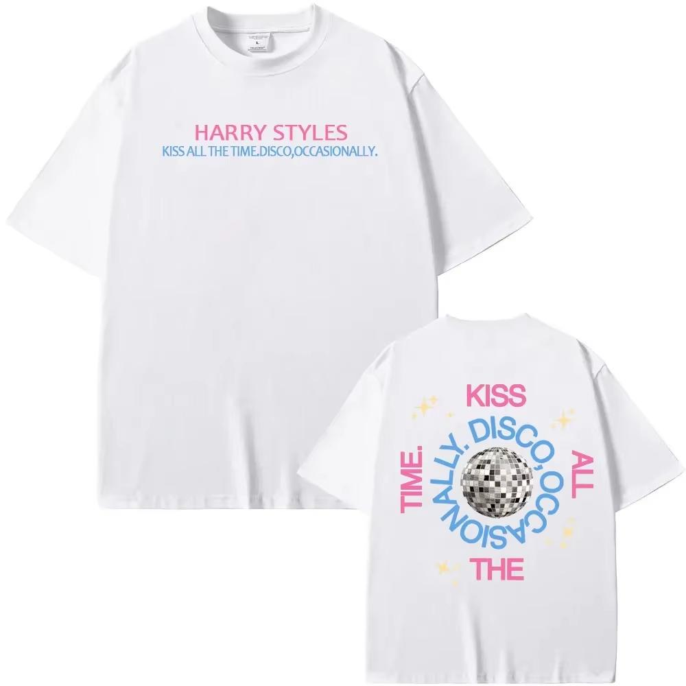 Harry Styles New Album Kiss All The Time Disco Occasionally 100cotton Unisex Shirt Summer ONeck Short Sleeve Tshirt Fan Gift