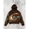 3D Printed Starry Eye Oversized Zip Hoodie Streetwear Unisex Women