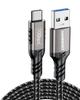 Two USB Type C 10Gbps USB Gen 2 Compatible for Data Transfer and 60W 20V 3A Fast Nylon Braided Cable with Aluminum Compatible with Samsung Galaxy