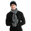 Autumn and Winter New Wool Hat Set Color Matching Knitted Hat Thickened Scarf Gloves Three-piece Set