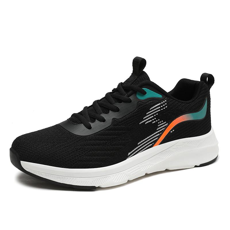 Новые дышащие кроссовки для бега из летящего трикотажа, мужские, для учеников средней школы, нескользящие, для джоггинга, молодежные спортивные повседневные кроссовки