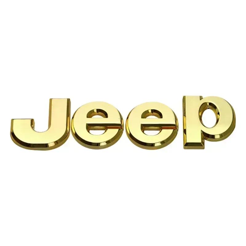 For Jeep Car Front Hood Emblem for JEEP Grand Cherokee Wrangler Renegade Patriot Liberty Compass Rear Trunk Side Badge Sticke