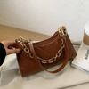 Women's Chain Underarm Bag Solid Spring and Summer Versatile Shoulder Bag Ladies Portable Large-capacity Leisure Bag