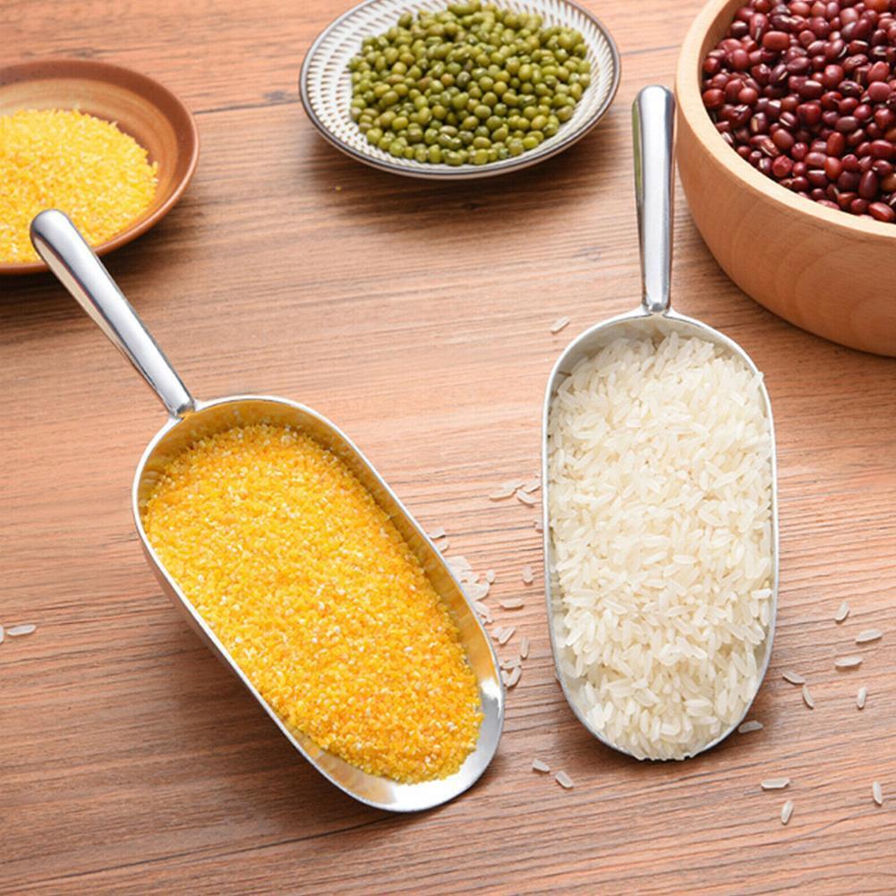 Алюминиевый металлический совок с круглым дном, совок для льда, сахара, сладких блюд, кухня, дом