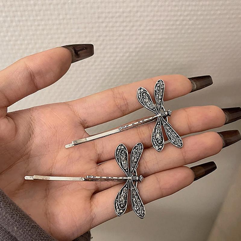 Модные винтажные заколки-стрекозы, заколки для волос для женщин и девочек, головные уборы, челки, боковые аксессуары для волос