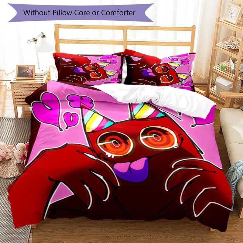 3pcs Garten of Banban1 pattern bedding set duvet cover set includes duvet cover &pillowcases, perfect all season bedroom decoration & gift