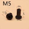 20-50pcs M3 M4 M5 M6 M8 Black Zin Plated Large Flat Hex Hexagon Socket Head Rivet Connector Insert Joint Sleeve Cap Butt Nut