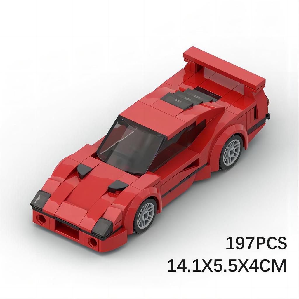 Совместимо с Строительными Блоками MOC Набор Моделей Машин F40 Собранные Украшения Подарок 8-ячеистая Модель Машины