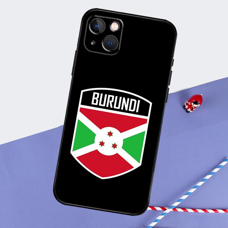Чехол для телефона с флагом Бурунди для iPhone 16 Pro 15 Pro 11 12 13 14 Pro Max Mini XR 16e 15 16 Plus Защитный корпус