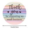 100-500 шт. 1 дюйм, спасибо за поддержку моего малого бизнеса, наклейки, радужные лазерные наклейки для канцелярских товаров, упаковочные коробки, этикетки