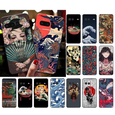 Чехол для телефона Google Pixel 8 7 Pro 7a 6A 6 Pro Pixel 8A 4A 3A 4 XL Pixel 5 6 4 3 3A XL в японском стиле Art Wave Case