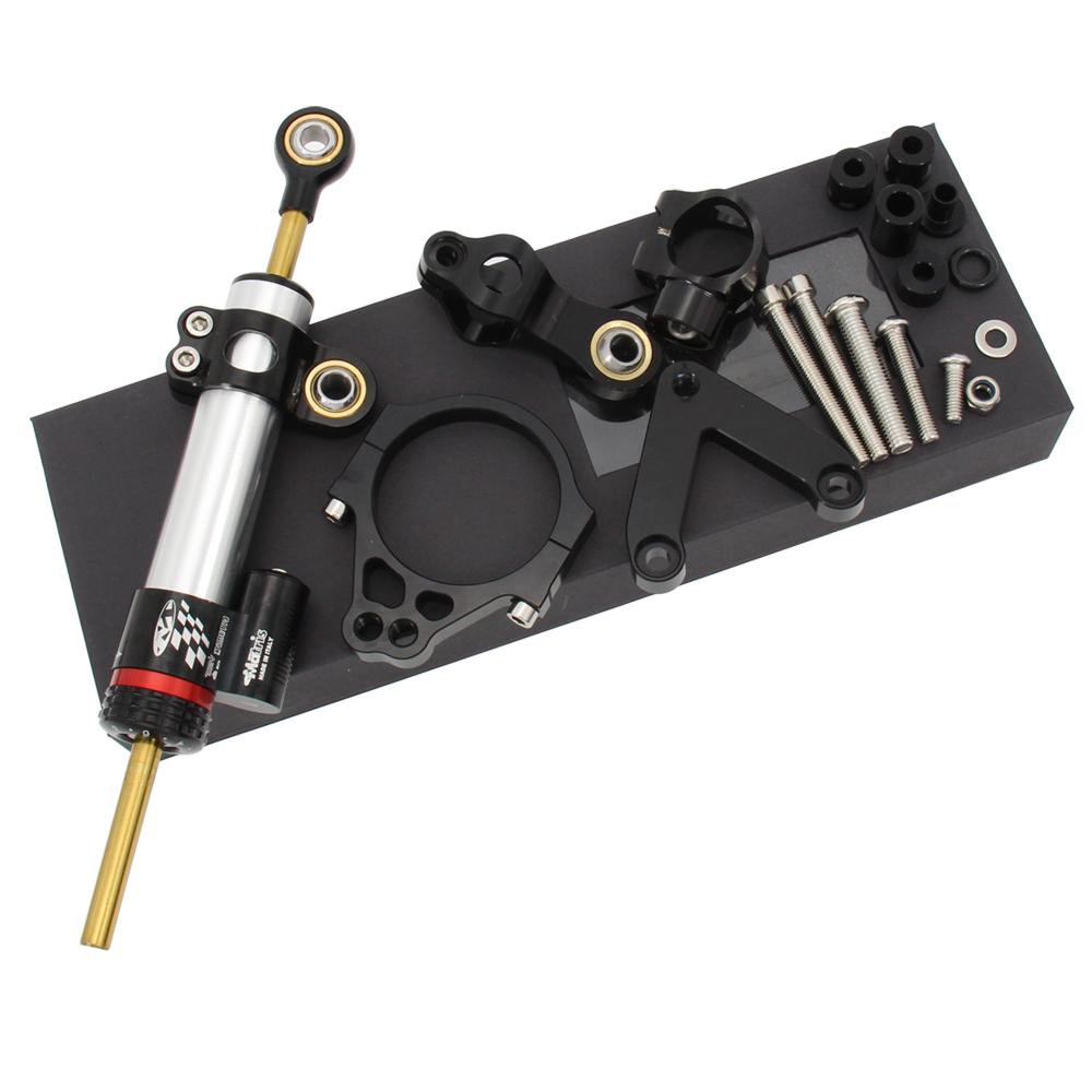 For Ducati SUPERBIKE 848 2008-2012 1098 2007-2009 1198 2009-2011 CNC Steering Damper Stabilizer Bracket Set Saftety Accessories