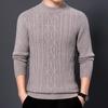 [Pure Wool] Extra Thick Sweater Men'S Autumn And Winter Round Neck Warm Bottoming Top Knitted Sweater