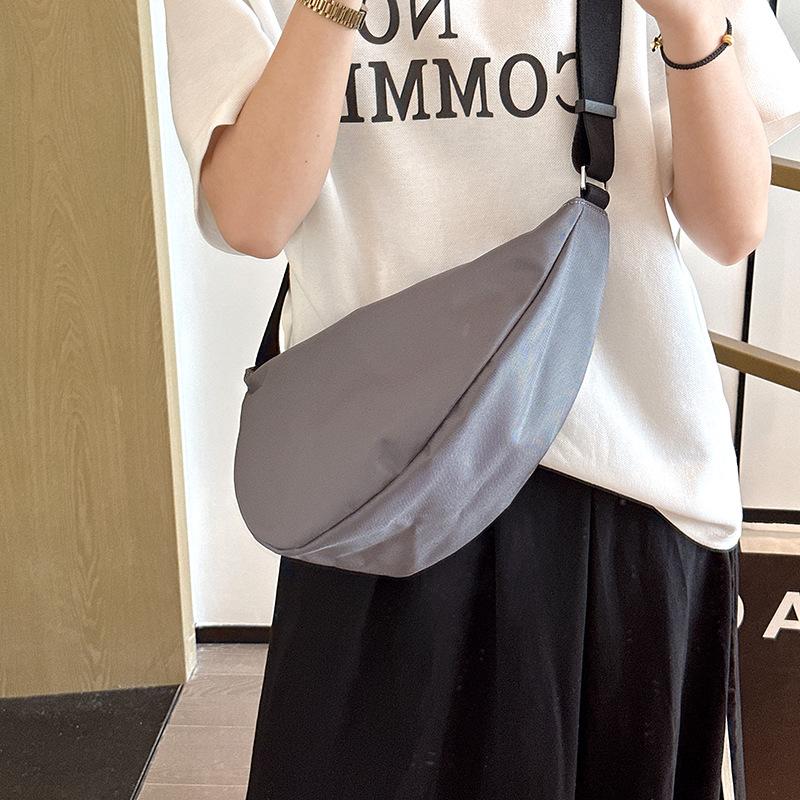 2024 New Summer Simple Crossbody Dumpling Bag, Trendy Versatile Nylon Fabric Bag, Student Casual Shoulder Bag