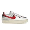 Air Force 1 Shadow White Red Metallic Silver Women Sneakers Gym-Red Black FN6335-100