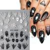 Nail Art Sticker Relief 5D Three-Dimensional Halloween Skull Spider Bone Pumpkin Adhesive Nail Sticker
