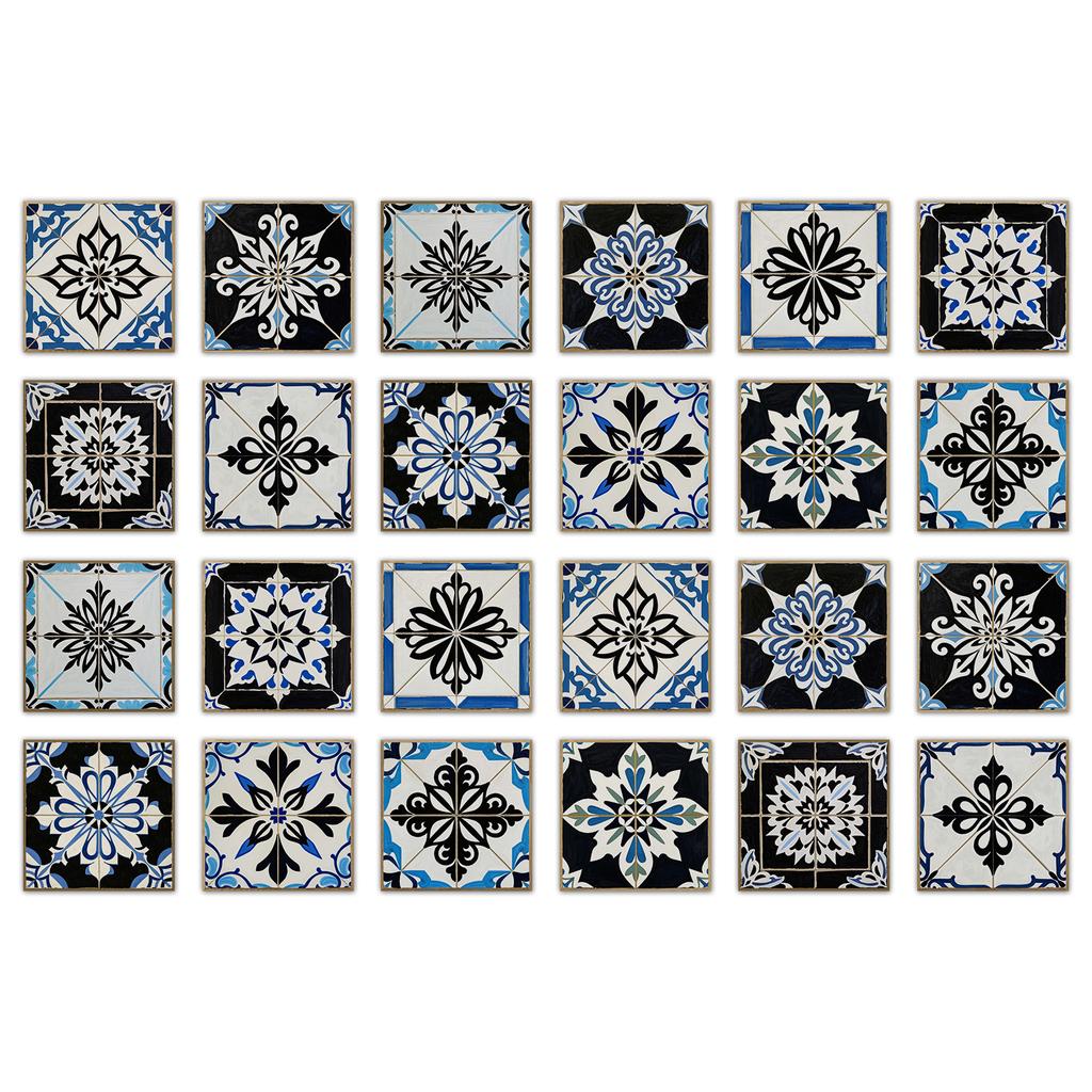 24 шт. Наклейка на стену в европейском стиле под плитку, самоклеящаяся, для кухни, ванной комнаты, декоративные наклейки на плитку, глянцевые хрустальные наклейки на стену