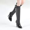 Scale Figure with TBLeague Sexy Black Long Boots and Outfit Not [TOYBARJAPAN] 1/6 Accessory/Compatible Figures, Women's Leather-Style High-Heeled