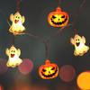 1 шт. 10/20 светодиодная гирлянда в виде тыквы и привидения, работающая от батареек, для украшения дома, сада, праздника, Хэллоуин-вечеринки
