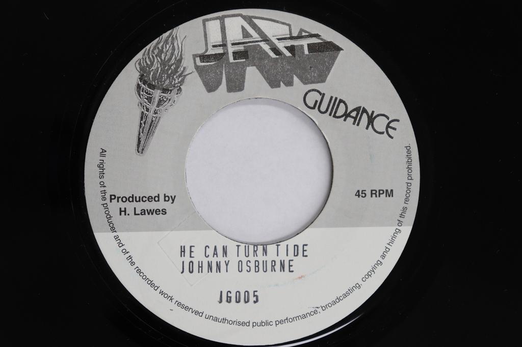 7-дюймовая пластинка JOHNNY OSBOURNE He Can Turn Tide JG005 Jah Guidance 1980 UK Регги Ска Даб Б/у
