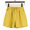 Casual Shorts High Waisted Cotton Hemp Straight Leg Wide Leg Pants