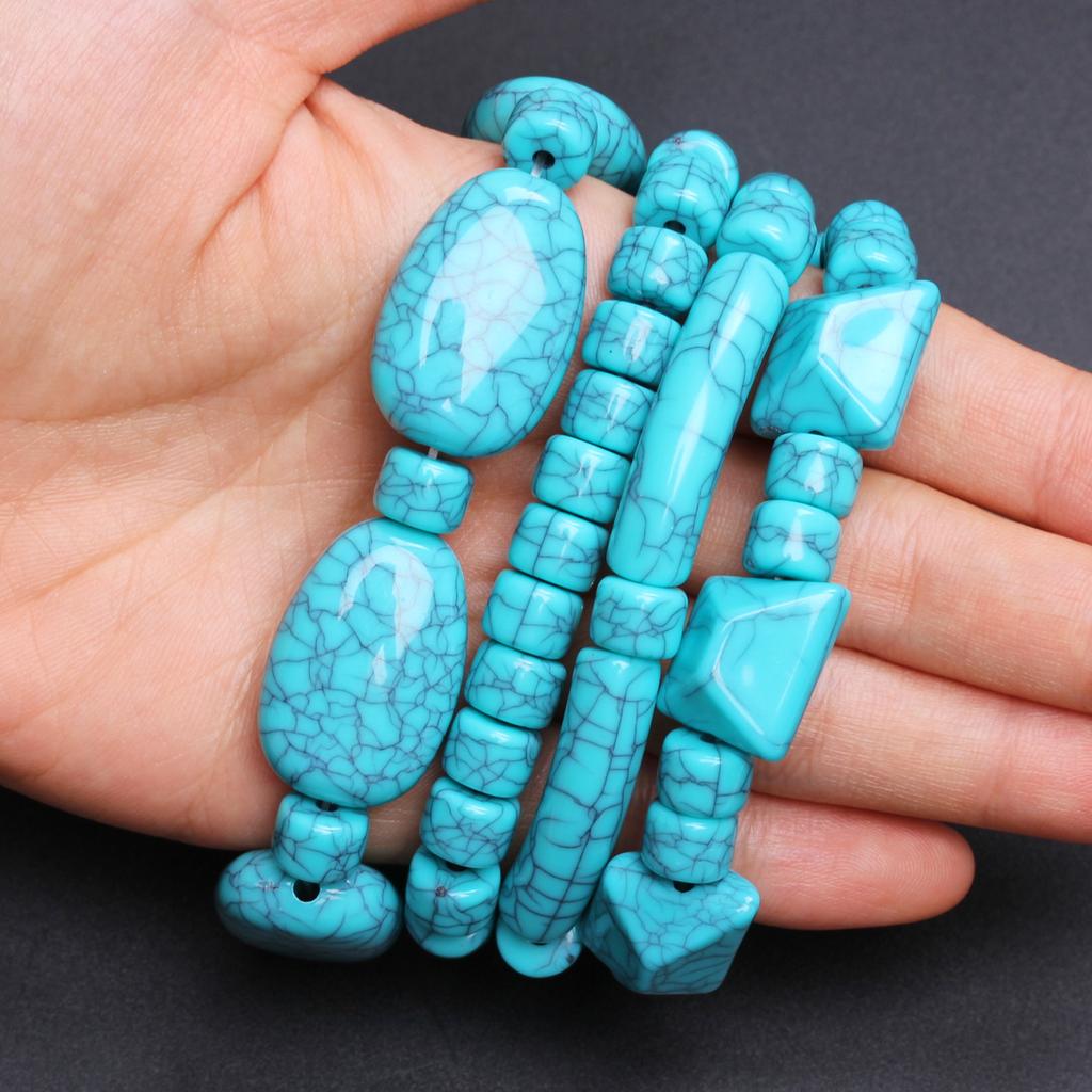 Craft Supplies DIY Earrings Flat Beads Barrel Beads Irregular Necklace 8.5-27mm For Bracelet 5/10/20Pcs Polyhedron High Quantity Pendants