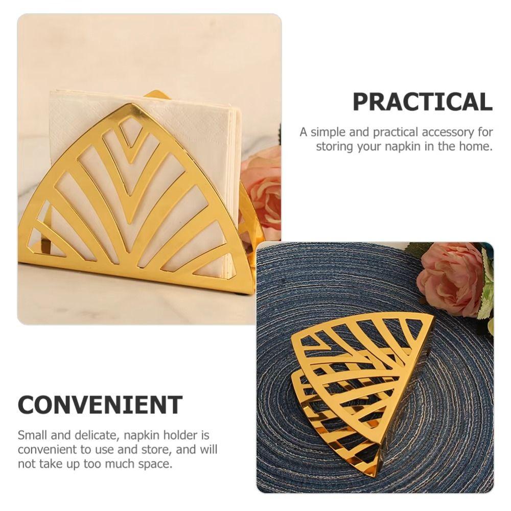 Hollow Nordic Paper Storage Shelf Rust-resistant Vertical Napkin Rack Paper Napkin Dispenser Home