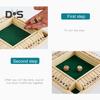 Shut The Box Board Game with Dice 4-Way Educational Math Number Strategy Game 4 Players Kids Adults Family Night Party Wooden Close The Box Toy