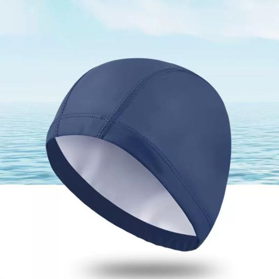 2Pcs Adults Swim Cap Water Resistant Elastic Breathable Long Short Hair Swimming Hat Solid Color Men Women Swimming Pool Cap
