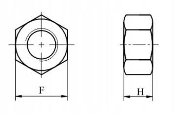 Inch Nuts Unf 5/16 Class 10 Galvanized Din 934 25 Pcs