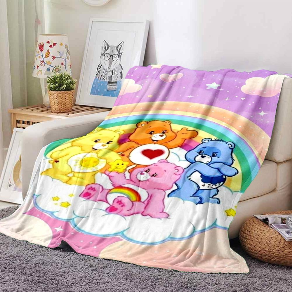 Bear Theme Printed Blanket - Perfect for Couch, Bed, Travel & Outdoor Use | Machine Washable, Cozy & Durable.
