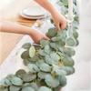 2/1pcArtificial Eucalyptus Garland Fake Ivy Vines Greenery Rattan Plants Wreath Faux Decor for Wall Room Garden Wedding Decor