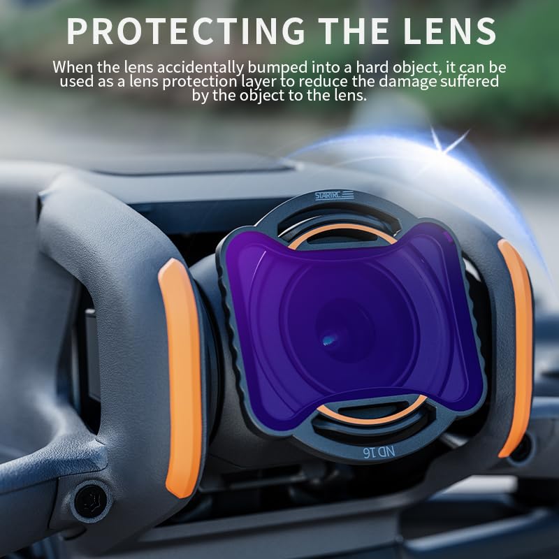 Комплект линзовых фильтров для дрона DJI Avata 2, Рамка из алюминиевого сплава, Покрытие, HD фильтр нейтральной плотности 16 32 64, Многослойный (CPL+ND8 256)