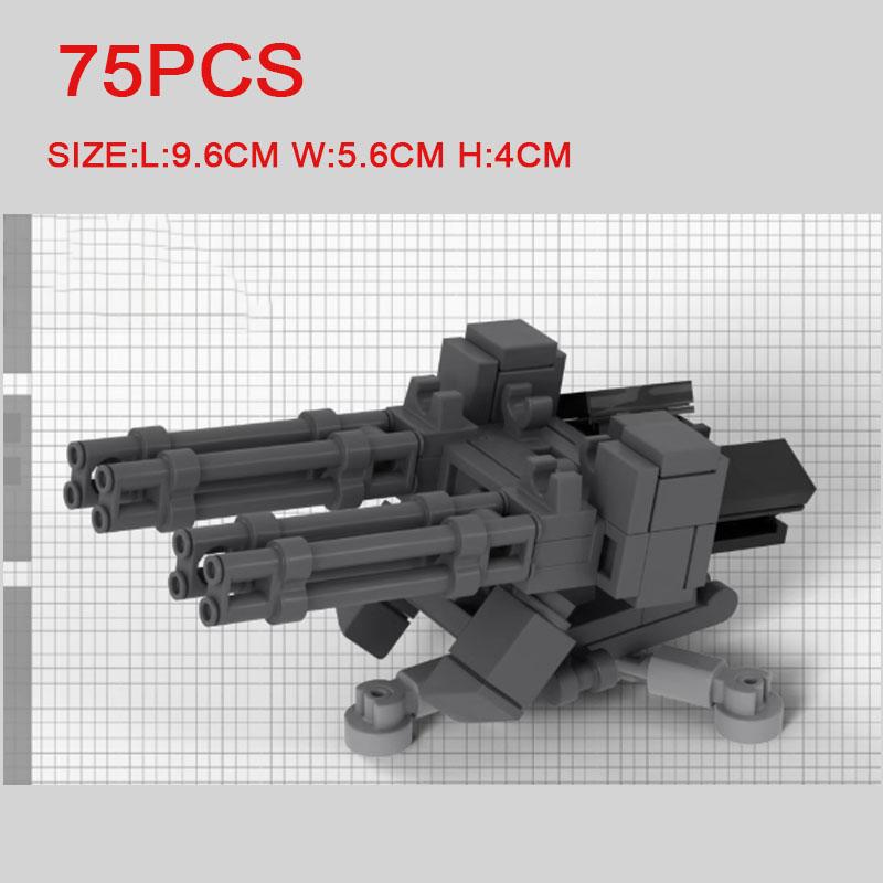 Конструктор MOC Военная сцена Аксессуары для персонажей Собранная артиллерийская установка Мех Радарная приемная станция Детали Подарок Игрушка K063