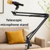 Foldable Microphone Holder Telescopic Bracket Microphone Clamp Durable Microphone Stand Desk Mount