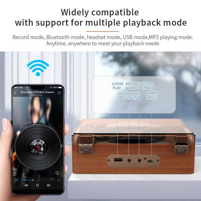 Ретро CD-плеер и колонка Bluetooth - Портативный, для дома и в подарок на день рождения