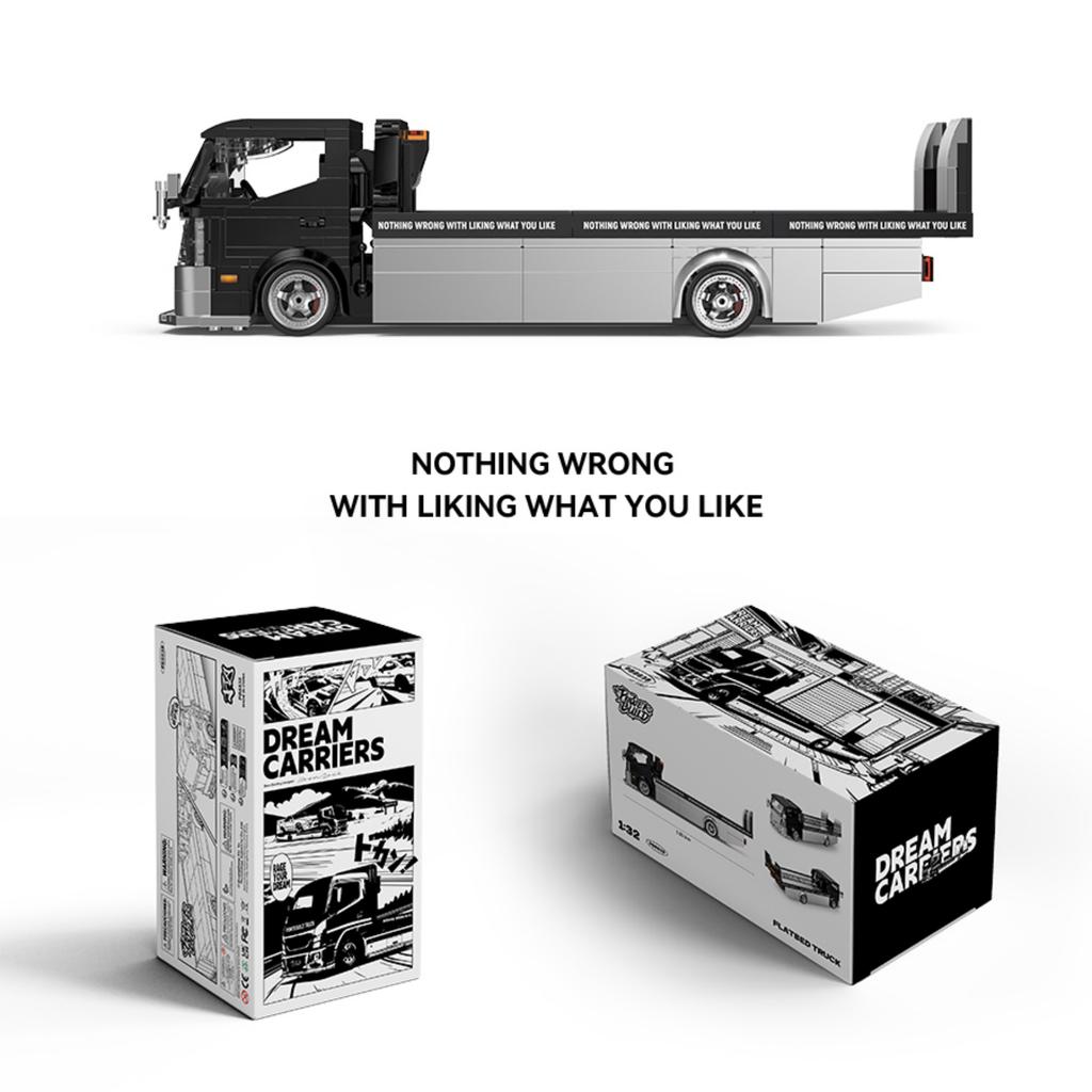 540pcs Dream Carriers Series Tow Truck Building Blocks PB8838 Trailer Truck Vehicle Technical Car Model Bricks Toys Adult Gifts