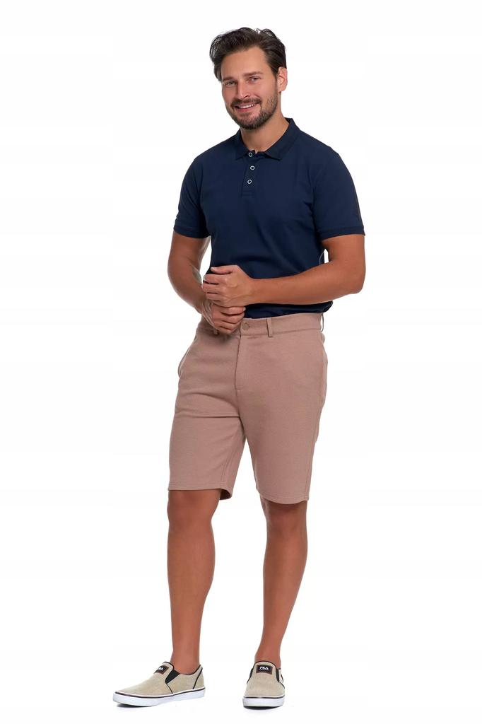 Men's Shorts with Zipper Pockets Elegant Summer MORAJ L BEIGE