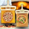 Pizza Sliding Shovel with Wooden Handle Double-Sided Wood Pizza Spatula Non-Stick Paddle for Indoor Outdoor