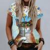 Летний топ с круглым вырезом и принтом 3D Cat, модные повседневные женские футболки с короткими рукавами