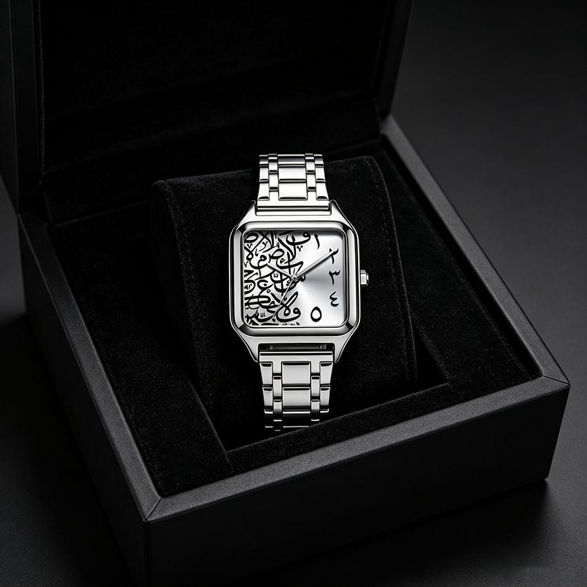 High Quality Fashion Brand Watch Small Men Women's Square Dial High Quality Steel Metal Strap Quartz Luxury Men Clock