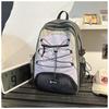 High Value Casual Retro Backpack Junior High School Students Contrasting Colors Lightweight Travel Backpack
