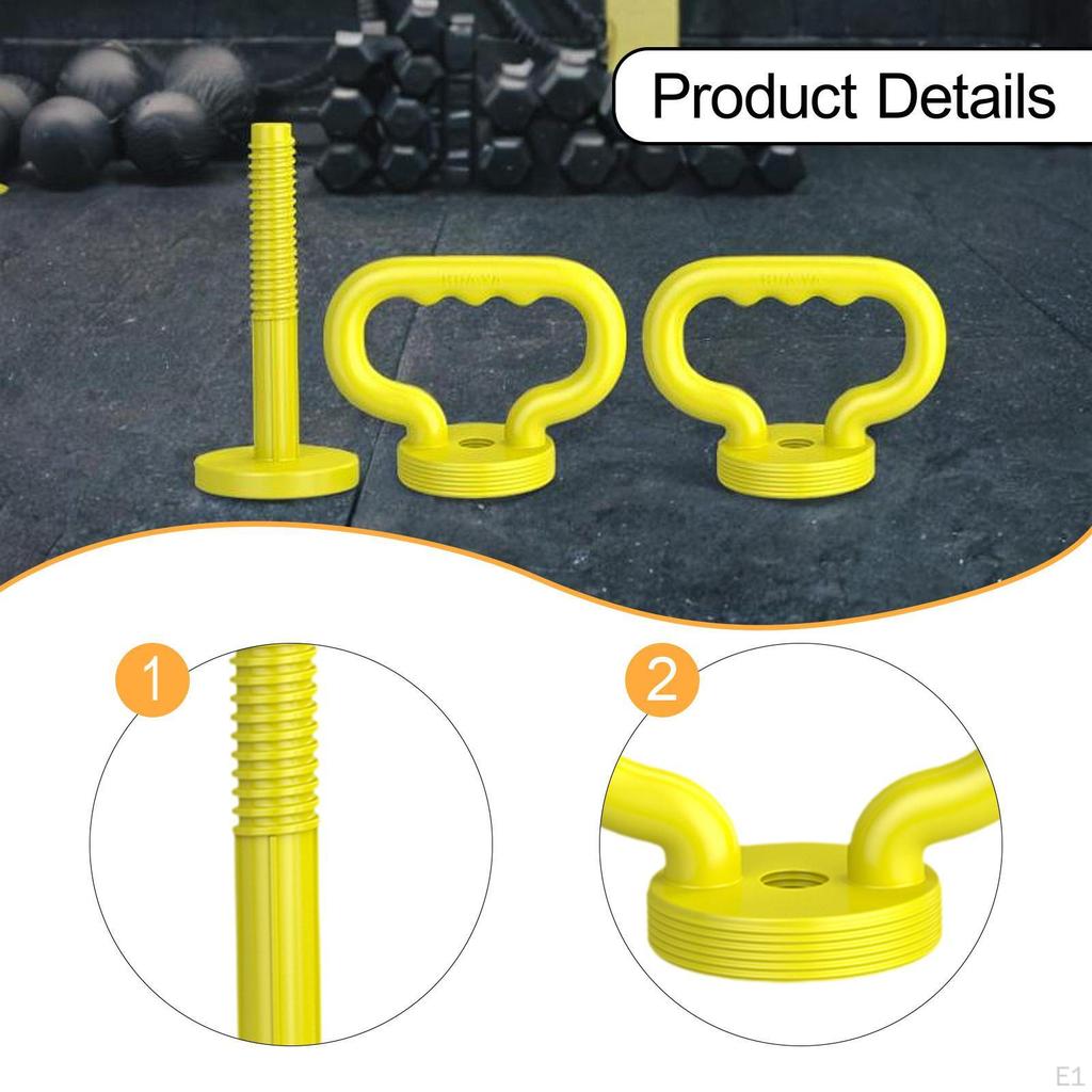 2 Pieces Adjustable Kettlebell Handles Dumbbell Converters Grips for Outdoor